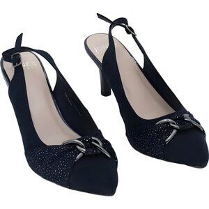 Jones New York Giselee Navy Slingback Pumps Dress Heels Women's US 9.5M